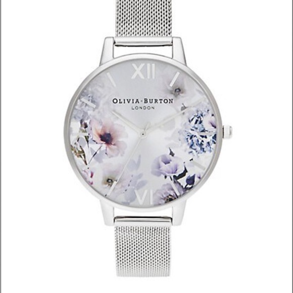 Olivia BurtonSunlight Florals Silvertone Bracelet Ladies Watch - Picture 2 of 8
